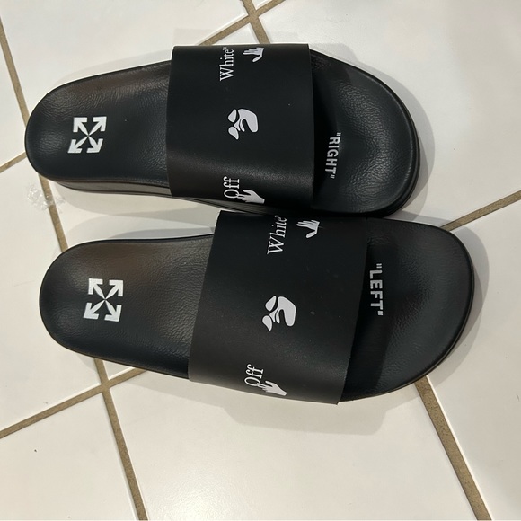 Off white flip flops slippers size 44eu - Picture 3 of 4